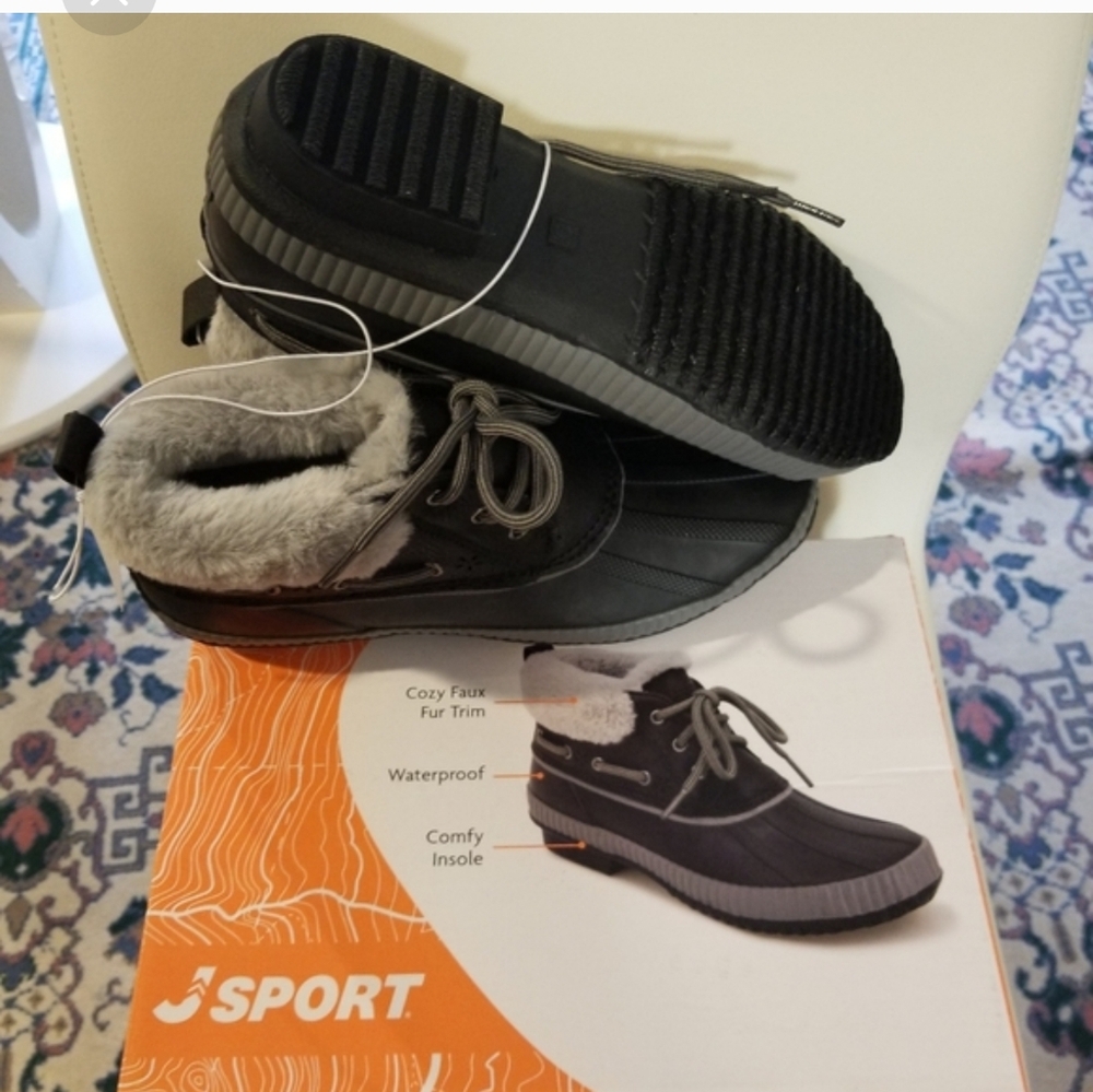 JSPORT Boots Woman's Waterproof Duck Faux-fur All-weather Shoes … - Picture 5 of 5